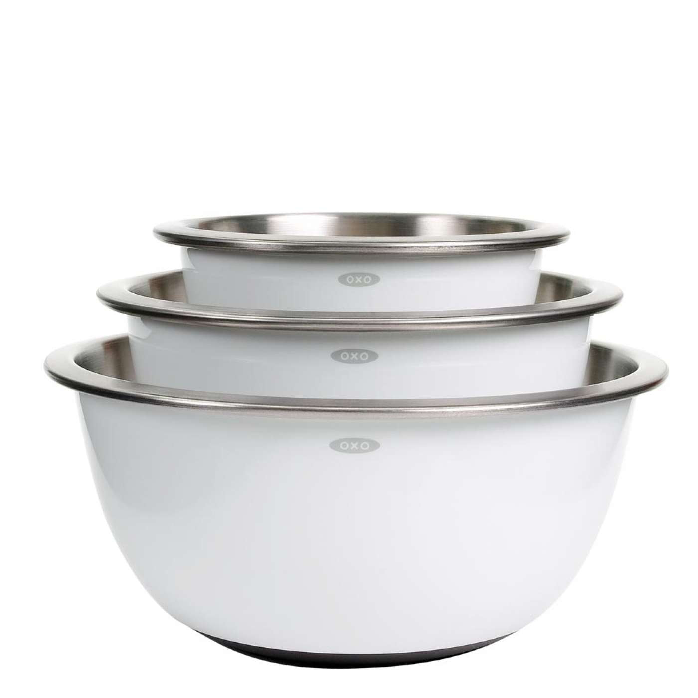 3pc White Mixing Bowl Set