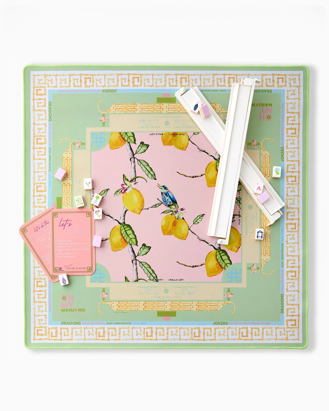 Citrus Songbird Mahjong Mat Retired