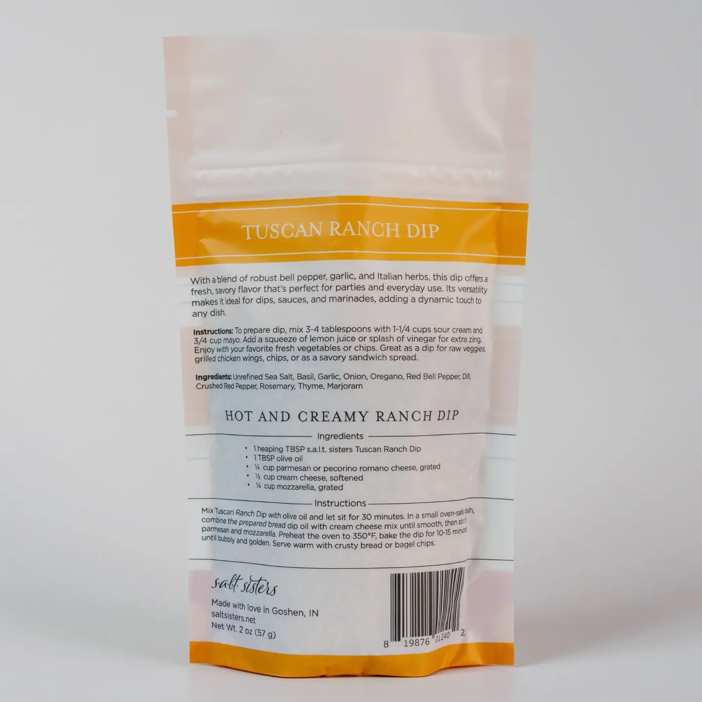 Tuscan Ranch Bread Dip Seasoning Mix