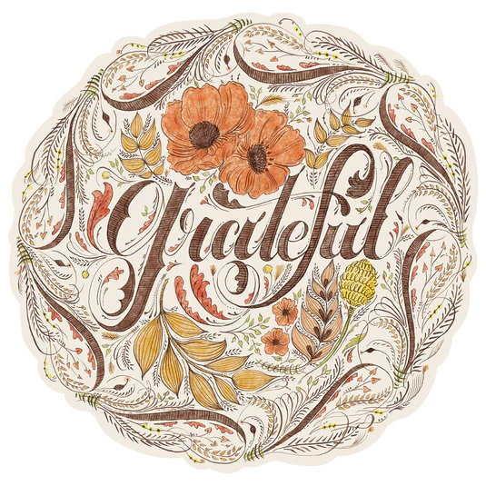 Die Cut Grateful Placemat - 12 Sheets