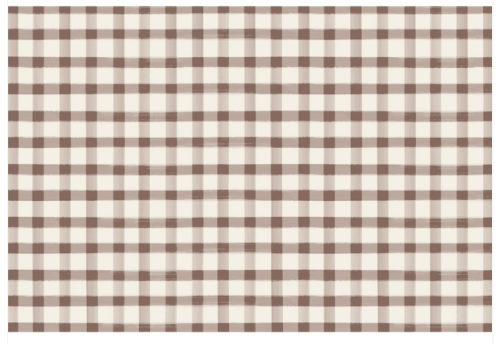 Brown Painted Check Placemat Pad of 24