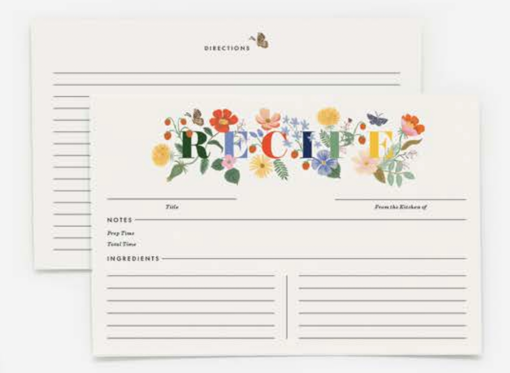 Mayfair Recipe Cards