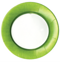 Paper Dinner Plates : Moss Green Linen