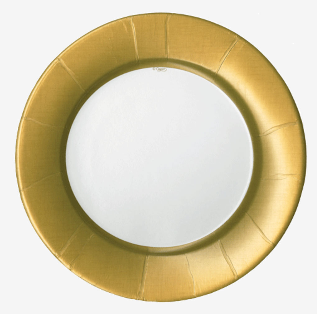 Paper Salad Plates : Gold Linen