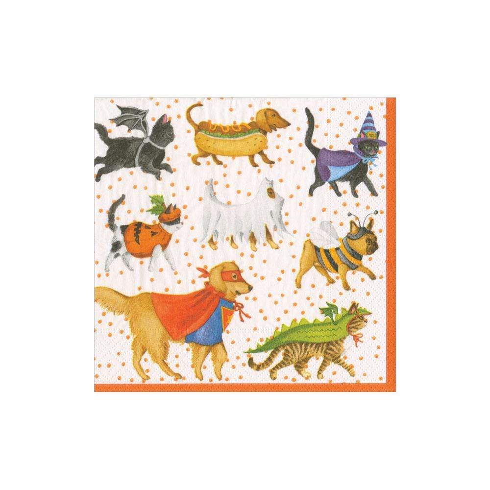 Cocktail Napkins : Pets In Costume Retired