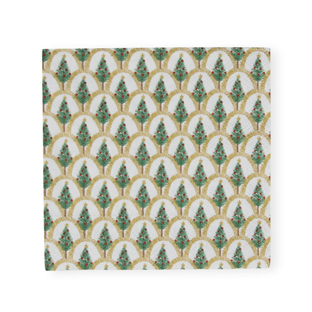 Cocktail Napkins : Deco Christmas Gold
