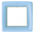 Dinner Plates: Square Light Blue Grosgrain