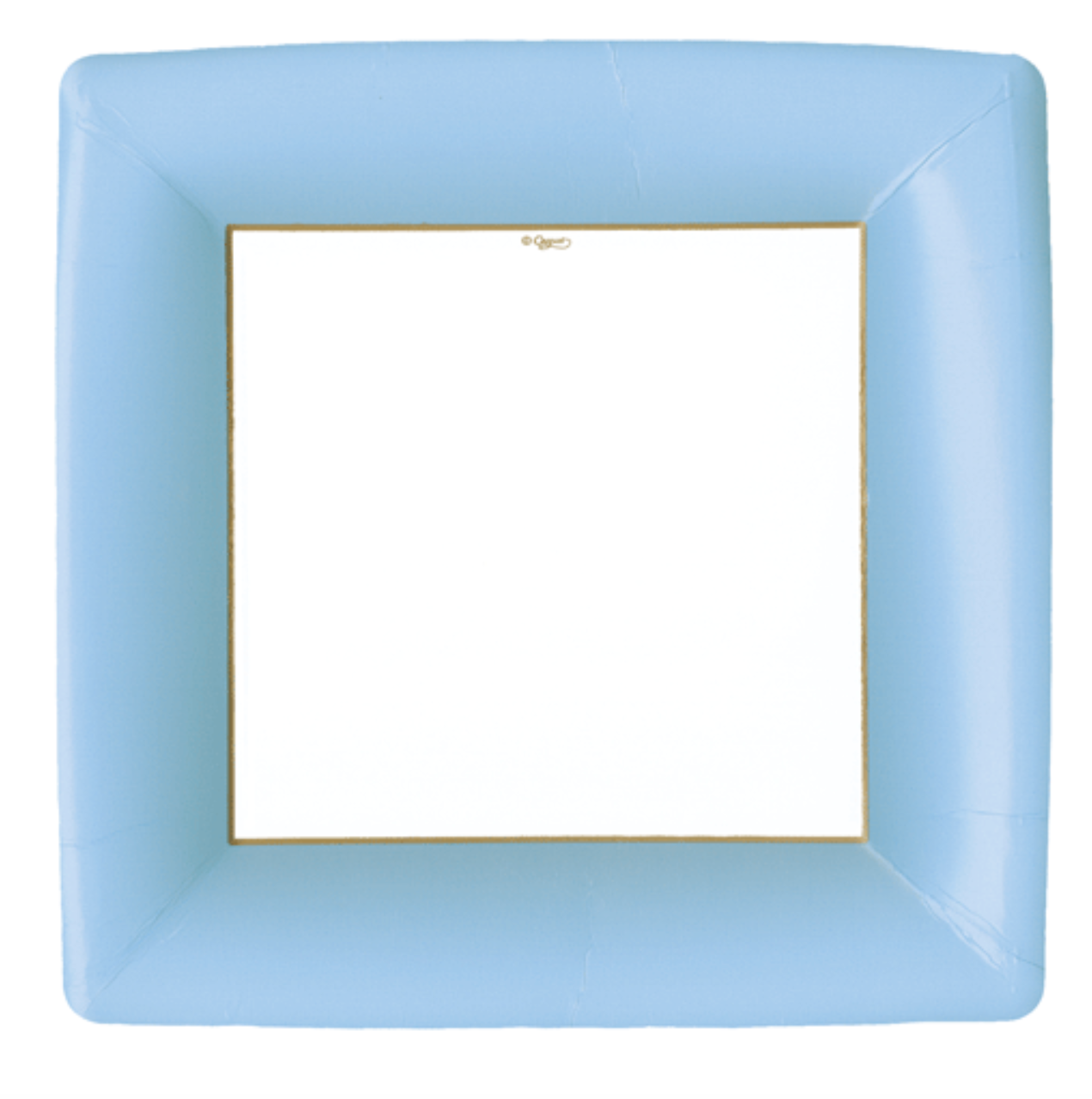 Dinner Plates: Square Light Blue Grosgrain