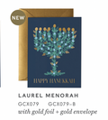 Laurel Menorah Card