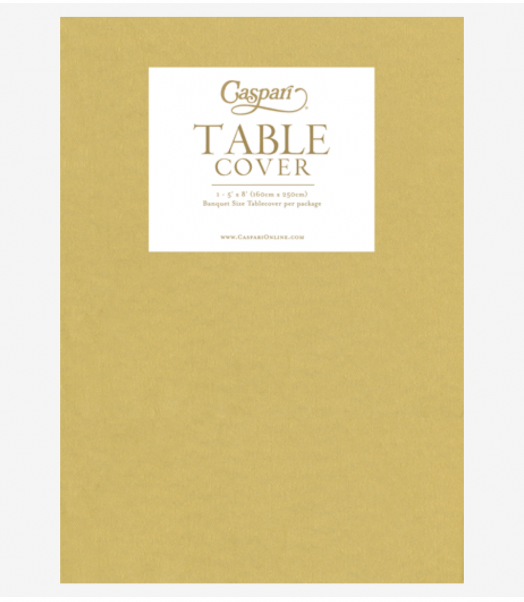 Paper Linen Tablecover : Gold Solid Airlaid
