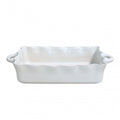 Cook & Host Large Rectangular Ruffled Baker White