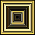 Bandana Gameday Scarf Black & Gold Geometric