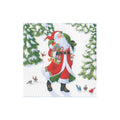 Cocktail Napkins : Woodland Santa