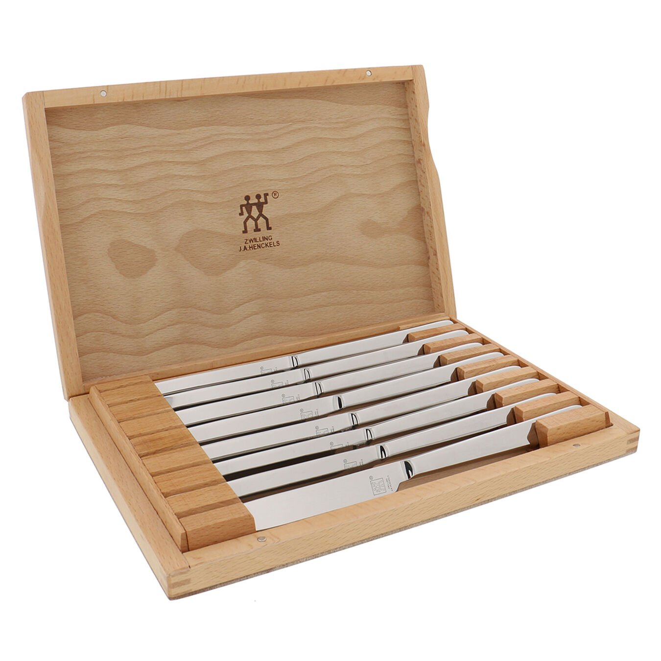 Contemporary 8-pc Steak Knife Set w/ Wood Box
