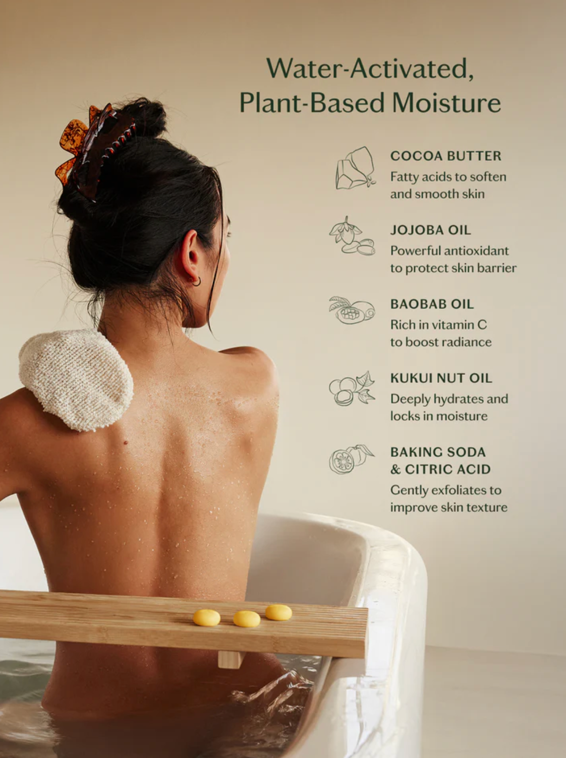 Amber & Vanilla Pebble Deep Moisturizing Bath & Shower Oil