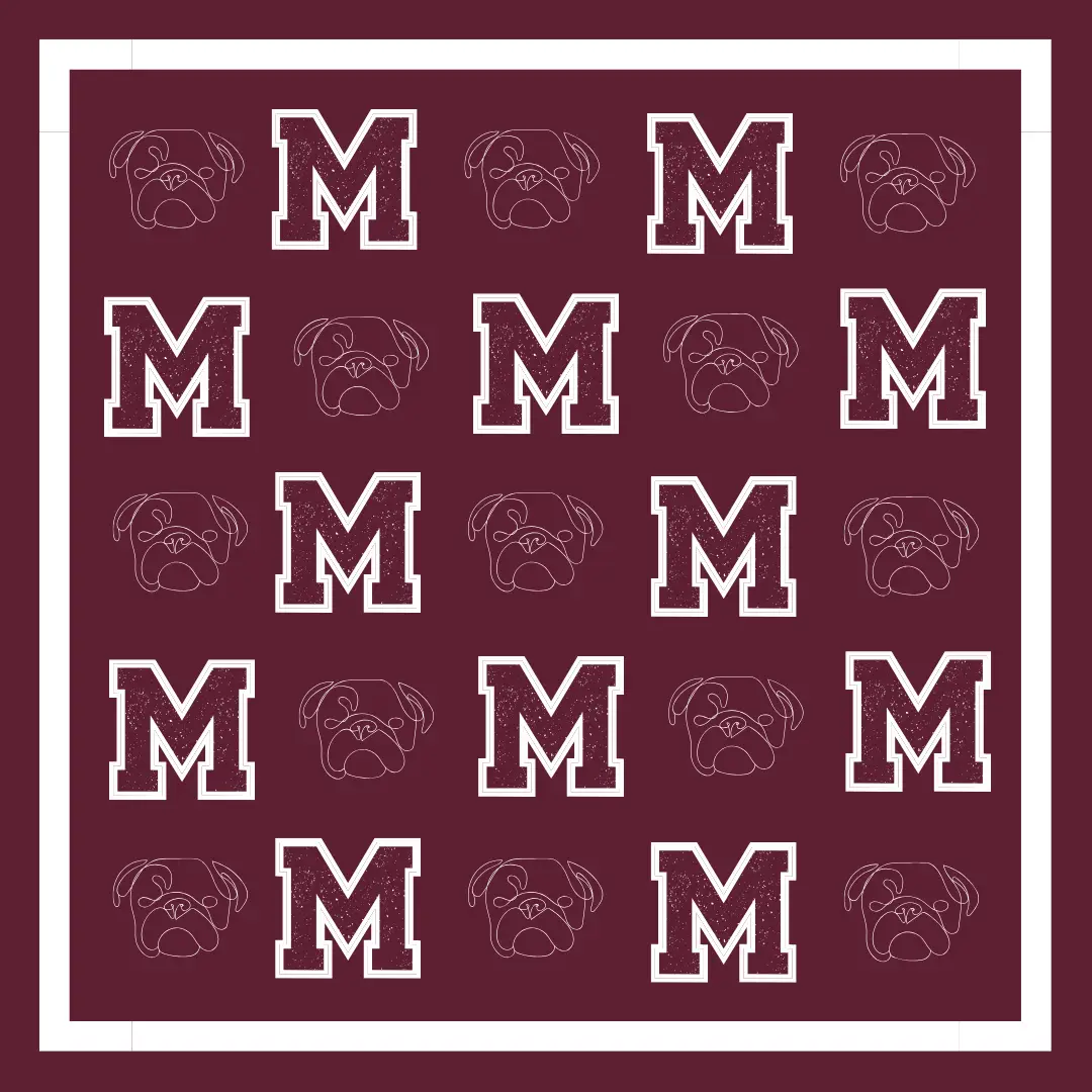 Bandana Gameday Scarf Mississippi State Logo