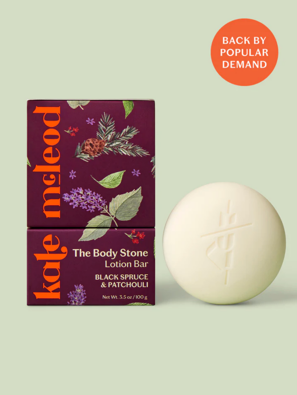 Black Spruce & Patchouli Stone Lotion Bar