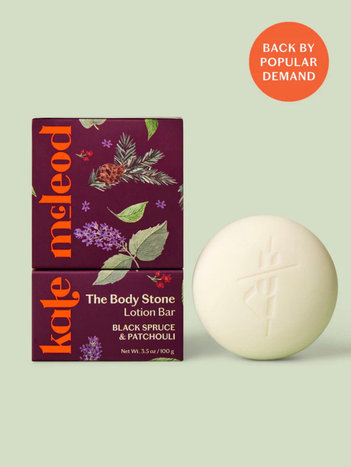 Black Spruce & Patchouli Stone Lotion Bar