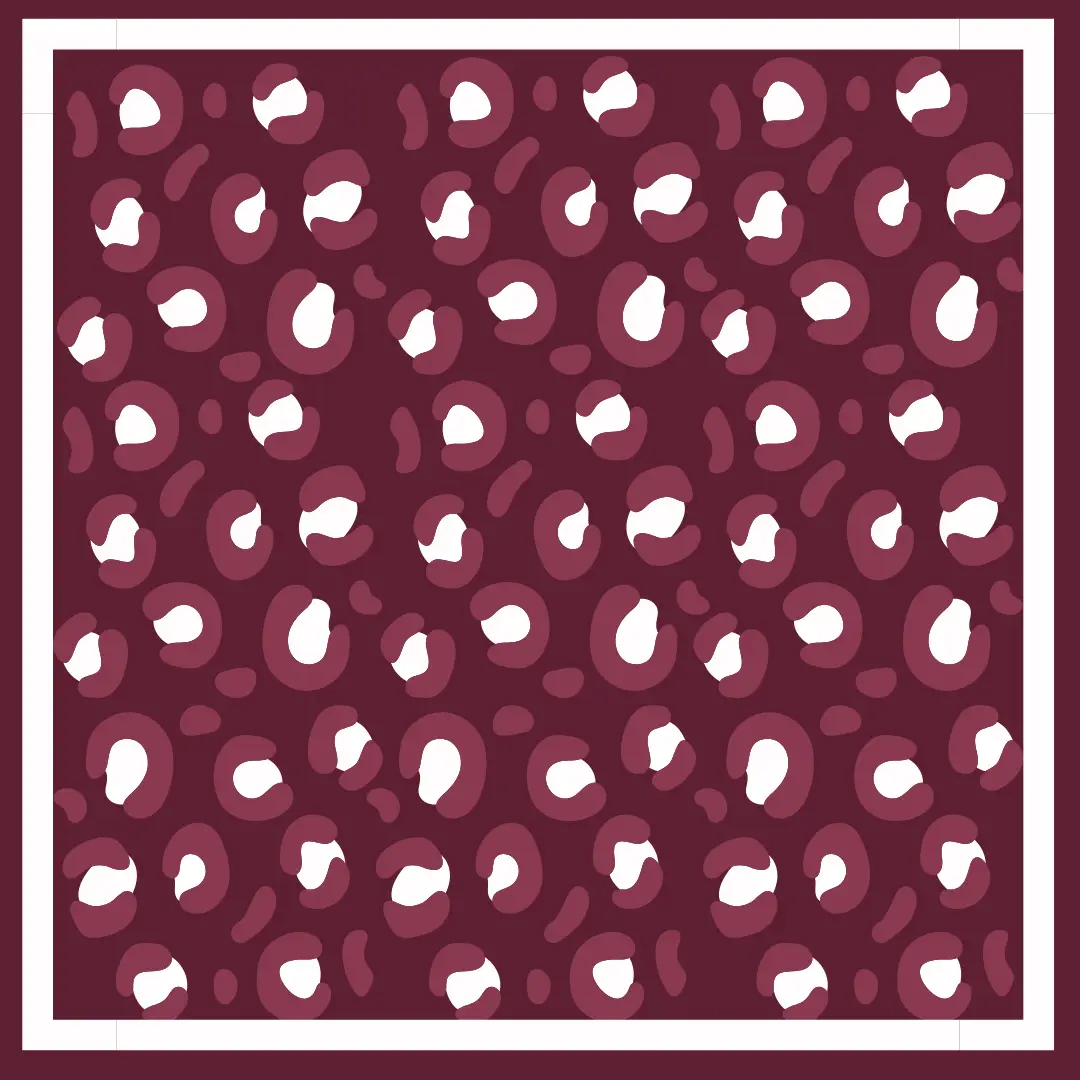 Bandana Gameday Scarf Maroon & White Print