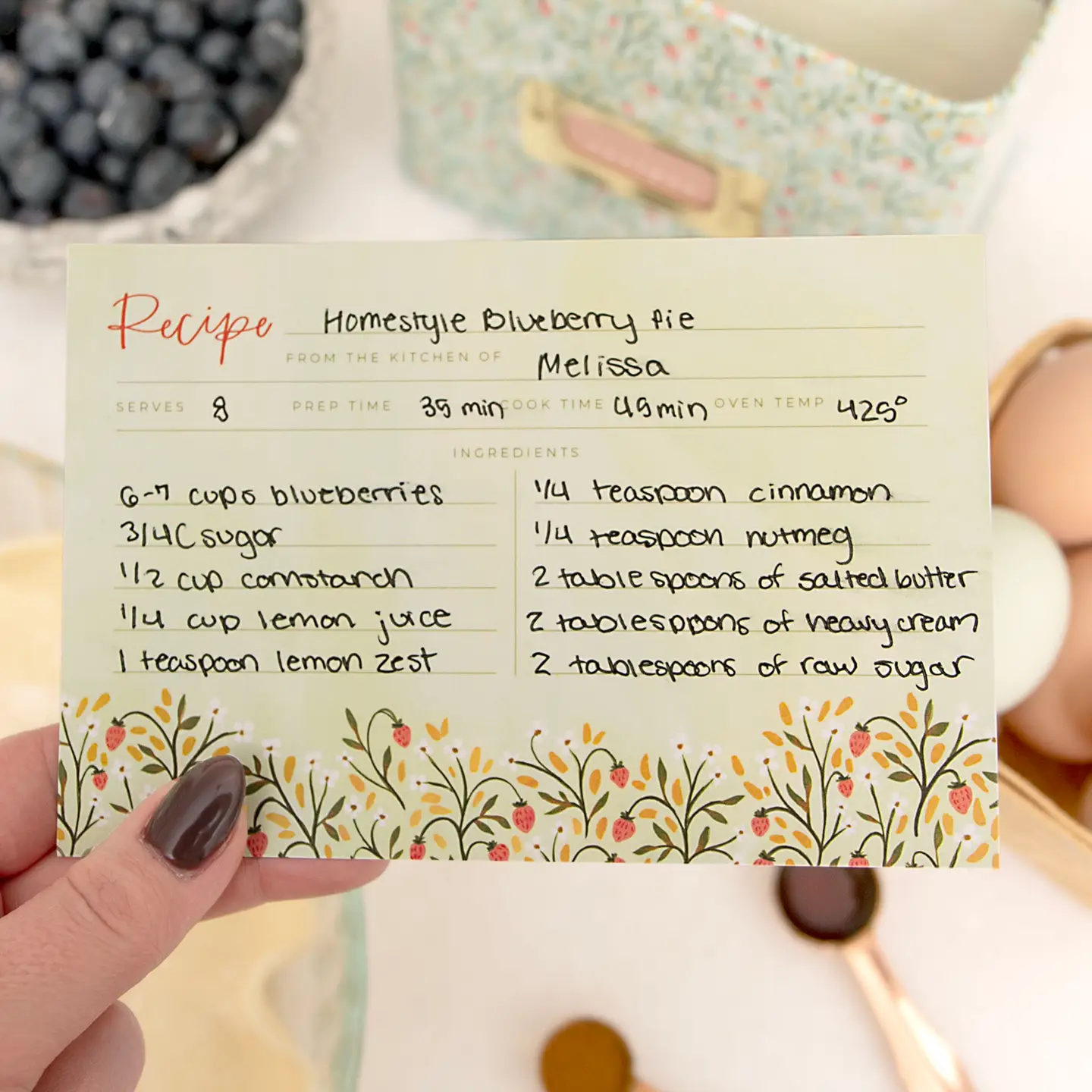 Strawberry Meadow Recipe Cards – The Kitchen Table
