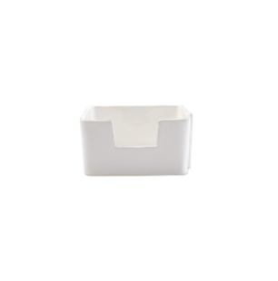 Melamine Lastra White Cocktail Napkin Holder