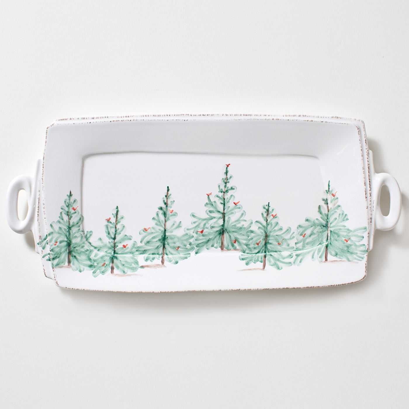 Lastra Holiday Handled Rect Platter
