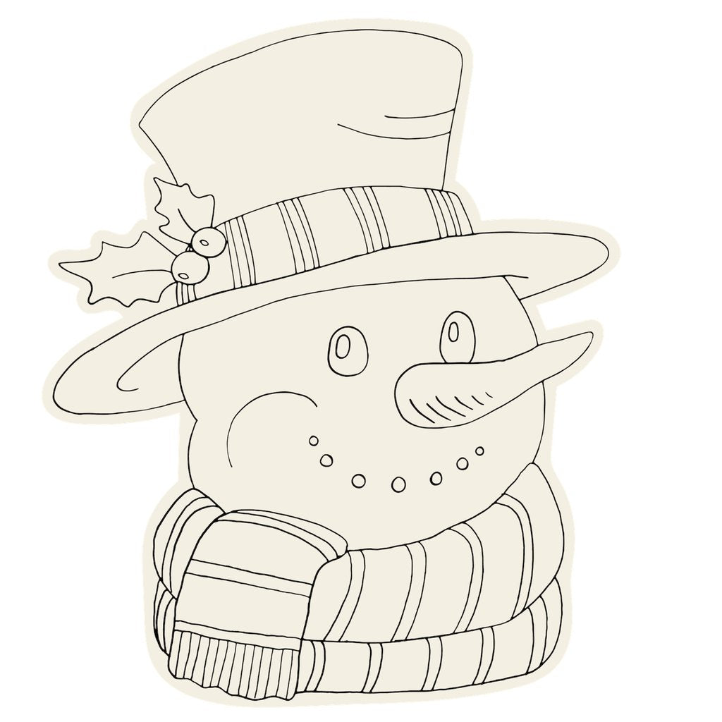 Die Cut Coloring Snowman Placemat 12 Sheets