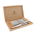 Contemporary 8-pc Steak Knife Set w/ Wood Box