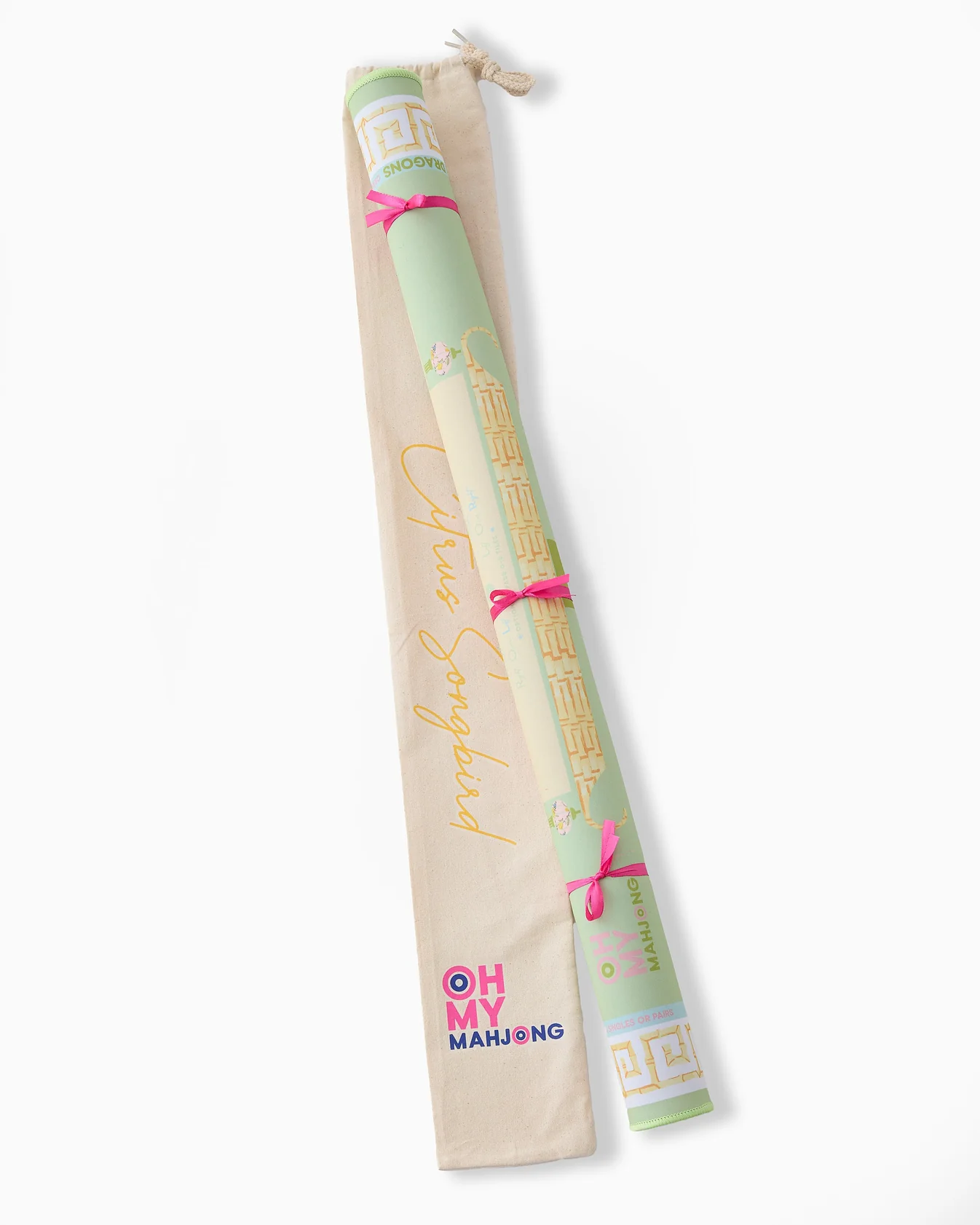 Citrus Songbird Mahjong Mat Retired