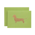 Lime Green Dachshund Card