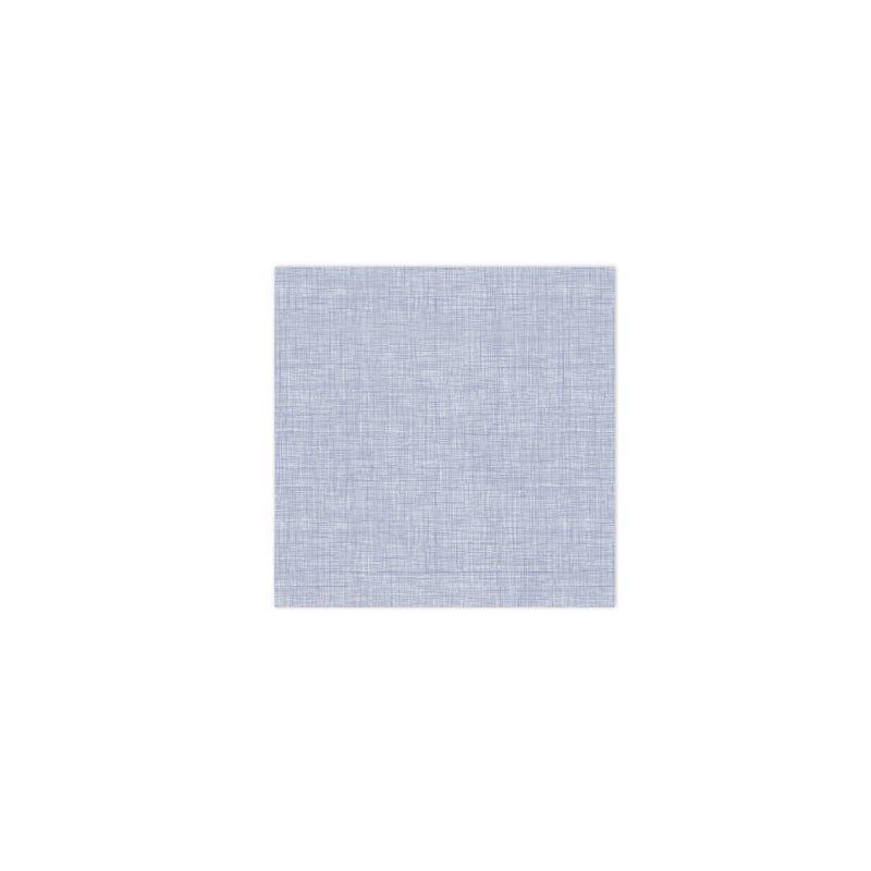 The Kitchen Table Papersoft blue cocktail napkin with a textured spunlace fabric finish for a linen-like appearance.