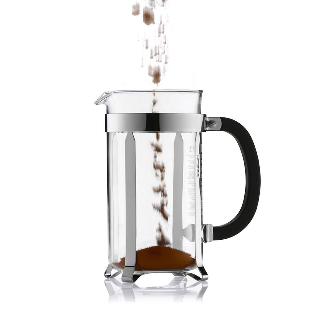 The Kitchen Table Bodum Chambord 8-cup French press coffee maker with glass carafe and stainless steel frame