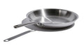 The Kitchen Table 12-inch stainless steel fry pan with a durable, fully clad design for even heat distribution.