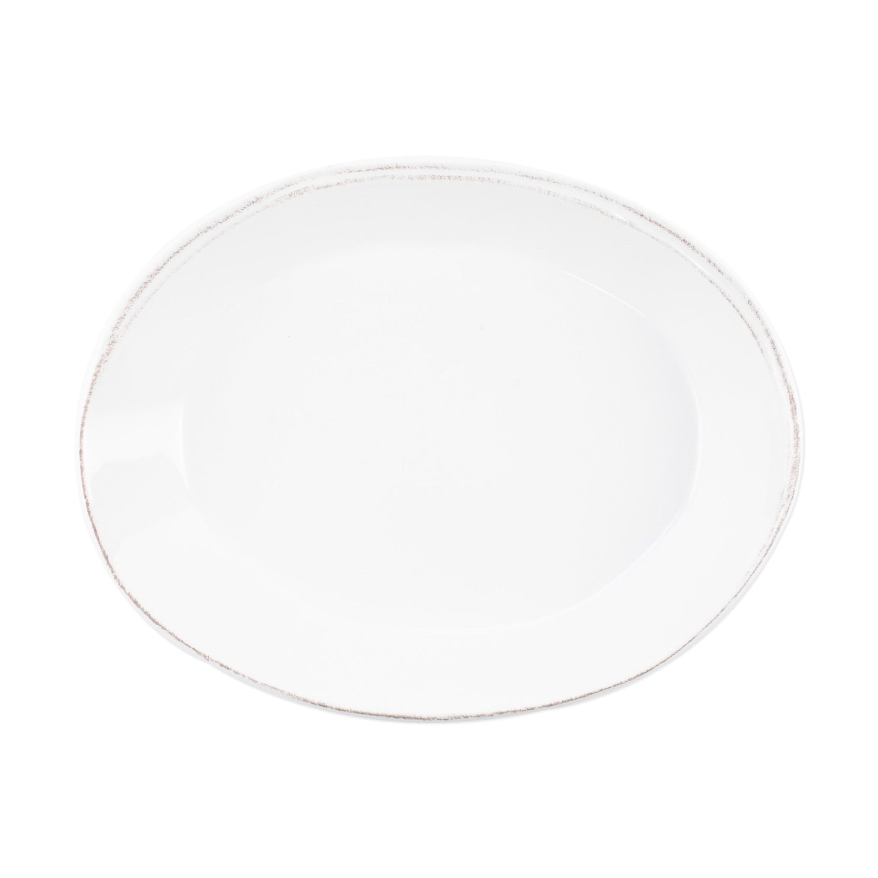 Lastra White Small Oval Baker