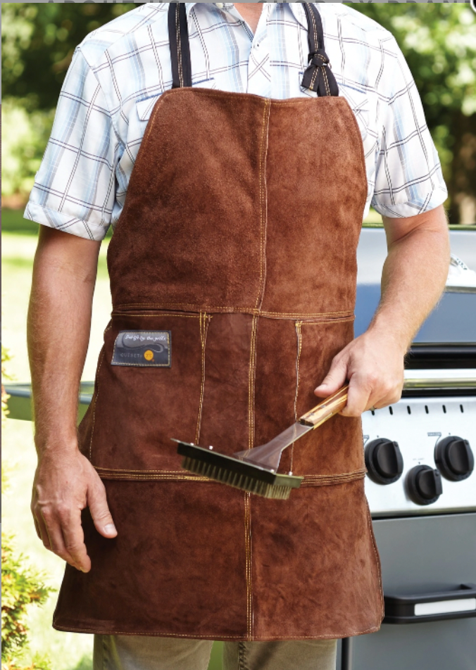 Brown Leather Grill Apron