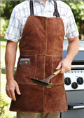 Brown Leather Grill Apron