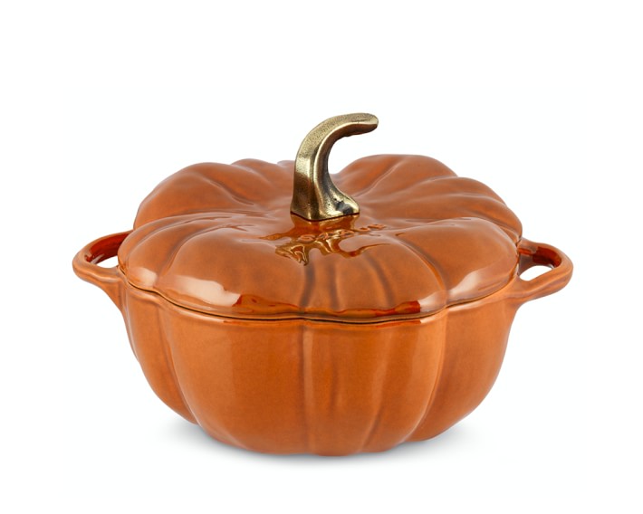 Pumpkin Dutch Oven Cocotte - 3.5-Qt. Burnt Orange with Brass Knob