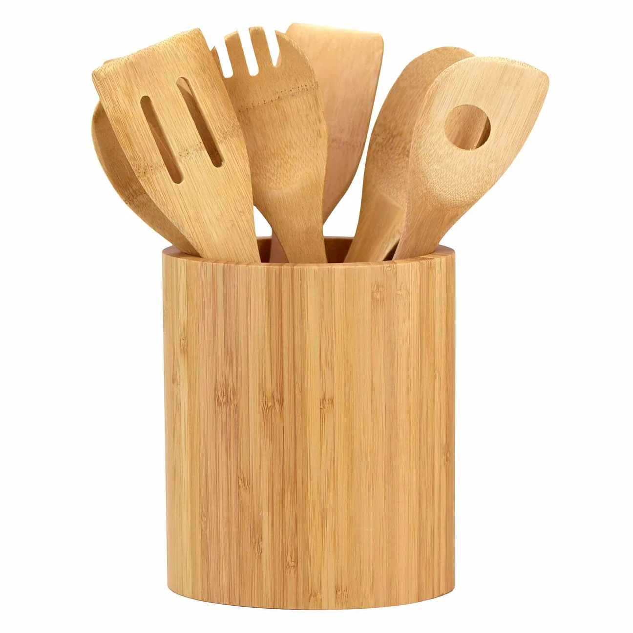 Bamboo Oval Utensil Holder