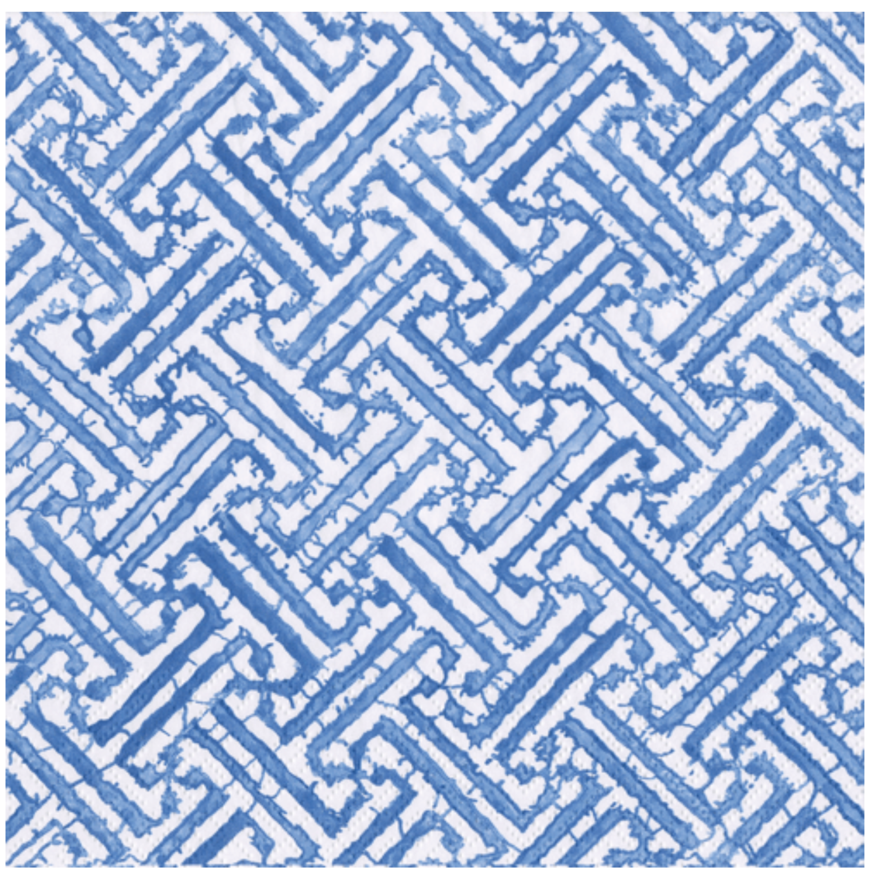 Luncheon Napkins : Fretwork Blue