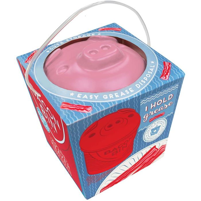 Bacon Bin Grease Holder Pink Pig