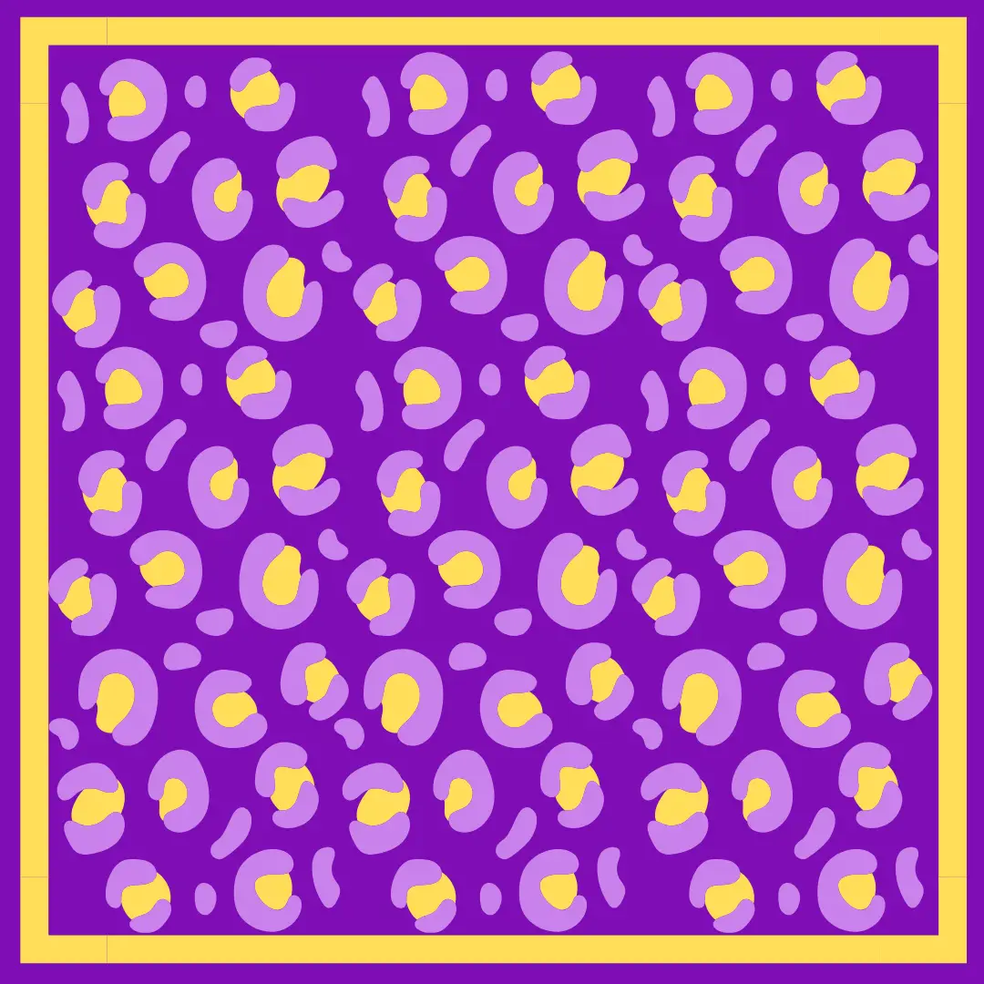 Bandana Gameday Scarf Purple & Gold Print