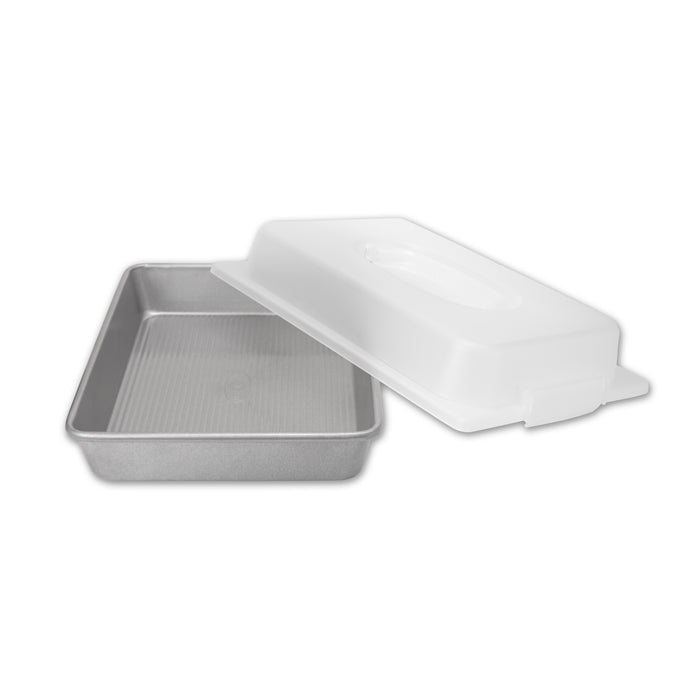 Seamless Rectangular Cake Pan & Lid Set