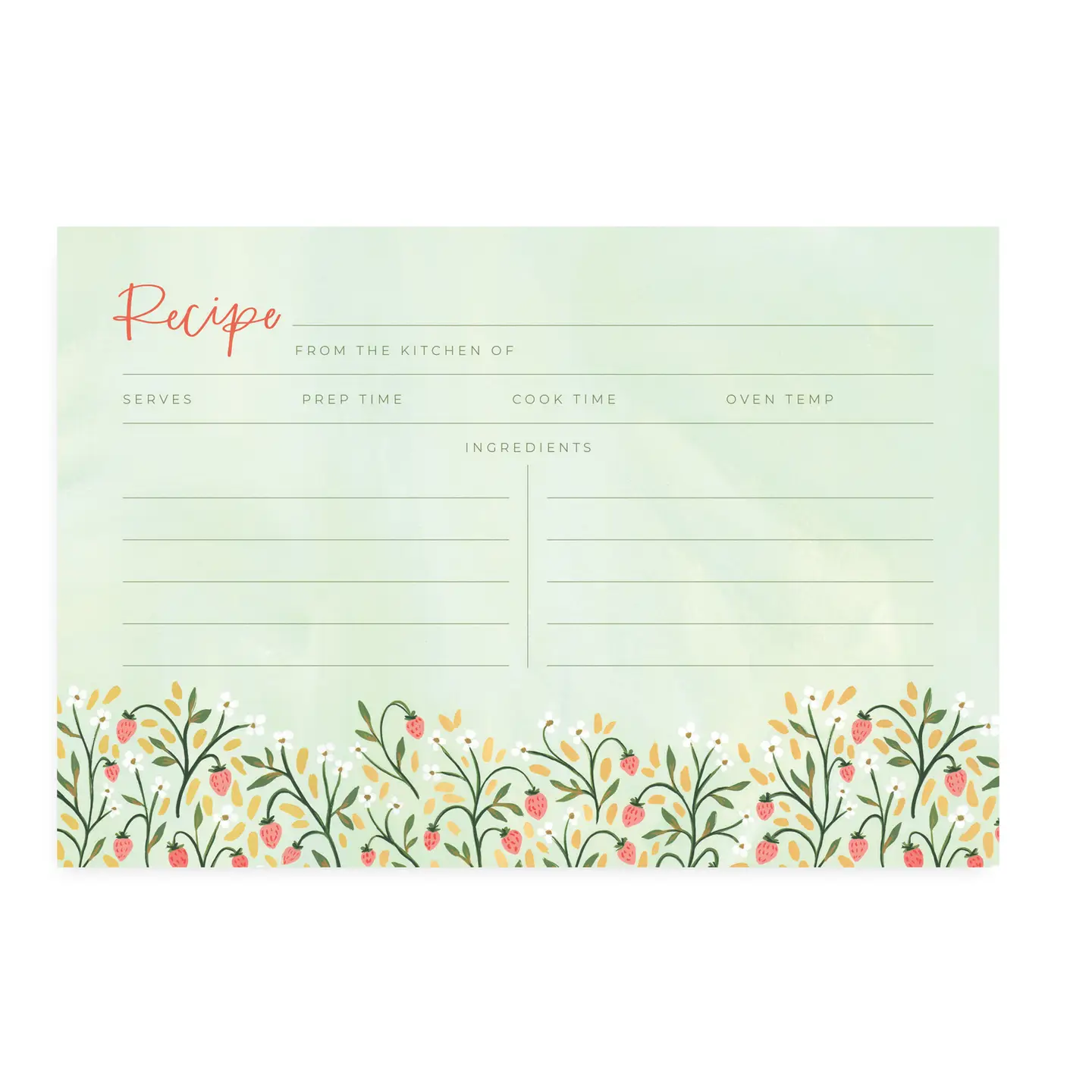 Strawberry Meadow Recipe Cards