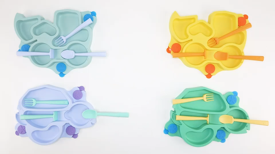 Blue Turtle Suction Plate & training utensils