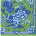 Cocktail Napkins : Green And Blue Plate