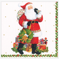 Luncheon Napkins : Jolly St. Nick