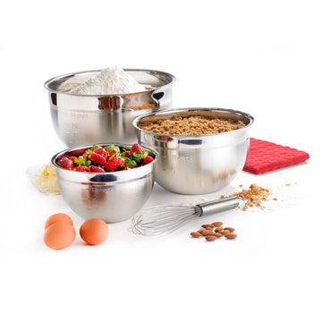 Mixing Bowl Set : Stainless 3pc