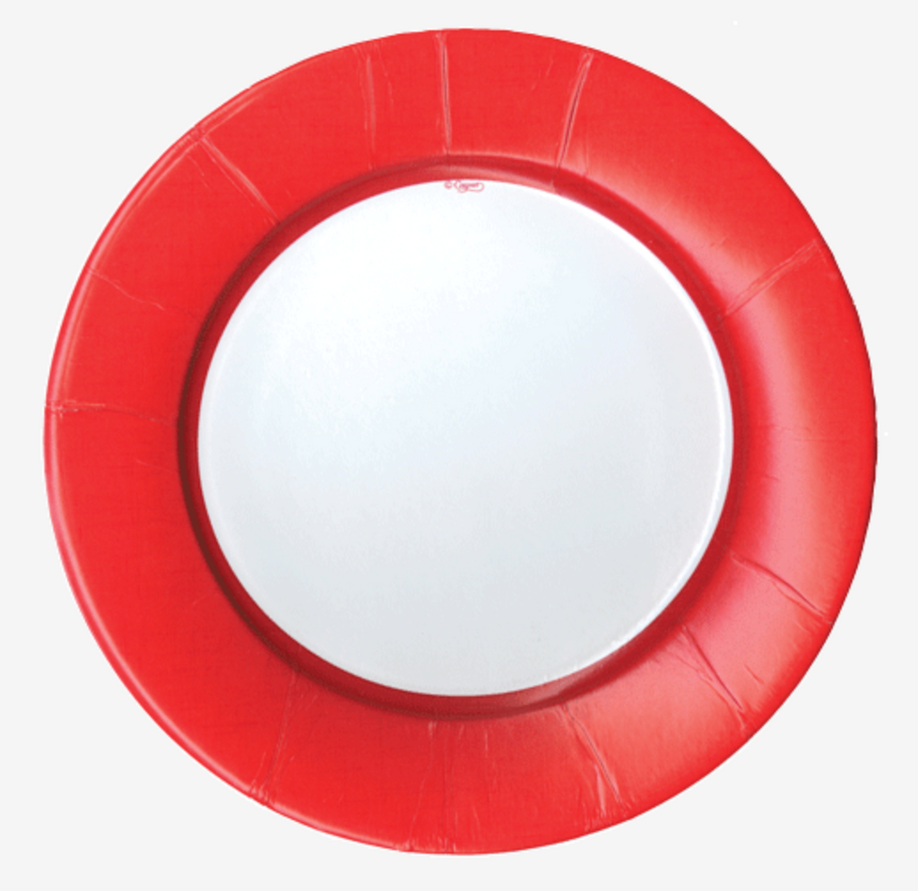 Paper Salad Plates : Red Linen