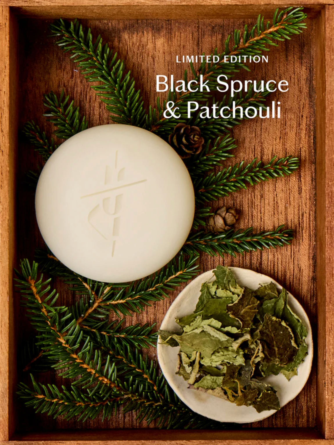 Black Spruce & Patchouli Stone Lotion Bar
