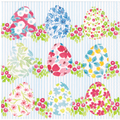 Luncheon Napkins : Floral Easter Eggs Retired